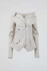 Asymmetric Zip Sculpted Jacket