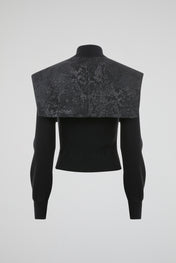 Cargo Pocket Ribbed Knit Zip Jacket