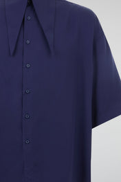 Purple Short-Sleeve Overshirt