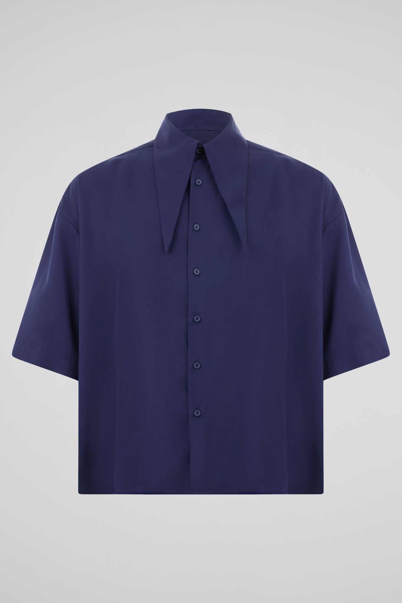 Purple Short-Sleeve Overshirt