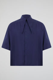 Purple Short-Sleeve Overshirt
