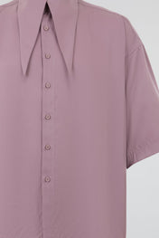 Purple Short-Sleeve Overshirt