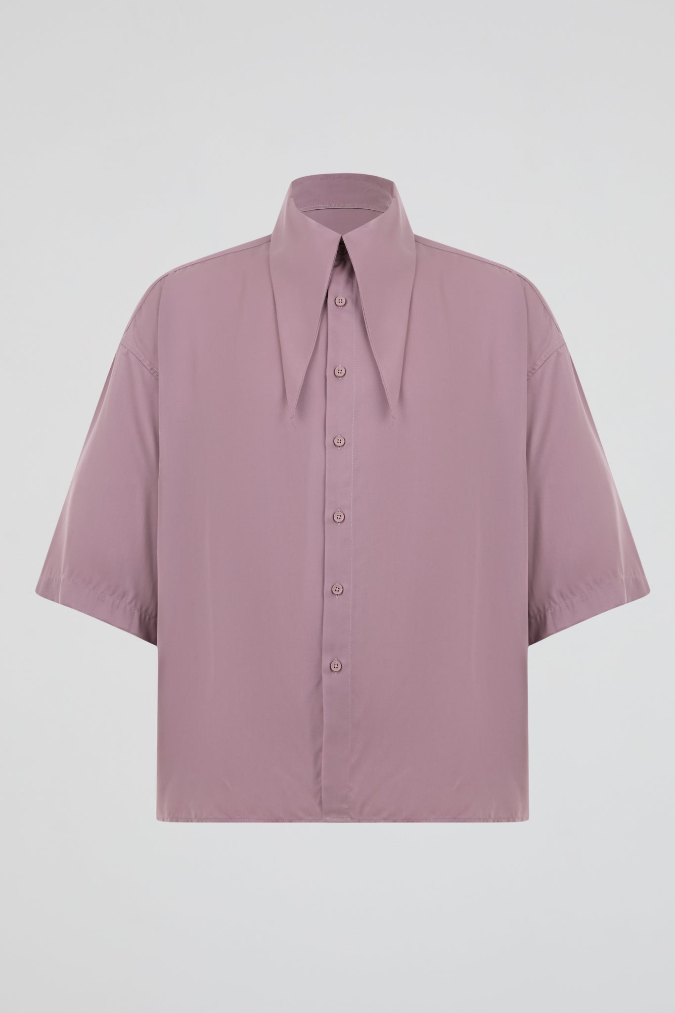 Purple Short-Sleeve Overshirt