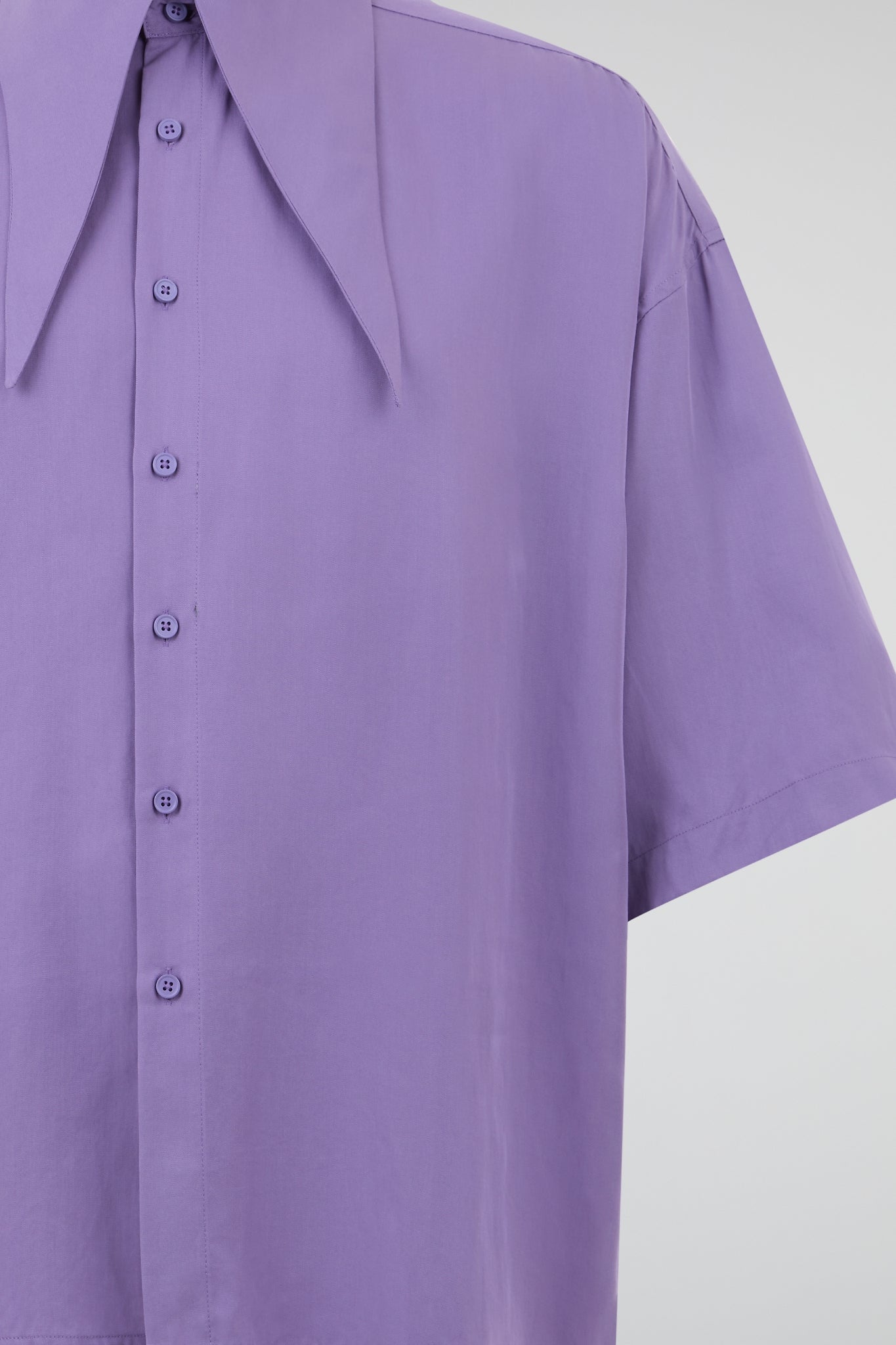 Purple Short-Sleeve Overshirt