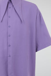 Purple Short-Sleeve Overshirt