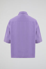 Purple Short-Sleeve Overshirt