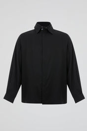 Black Minimal Overshirt