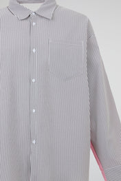 Layered Stripe Double-Overshirt