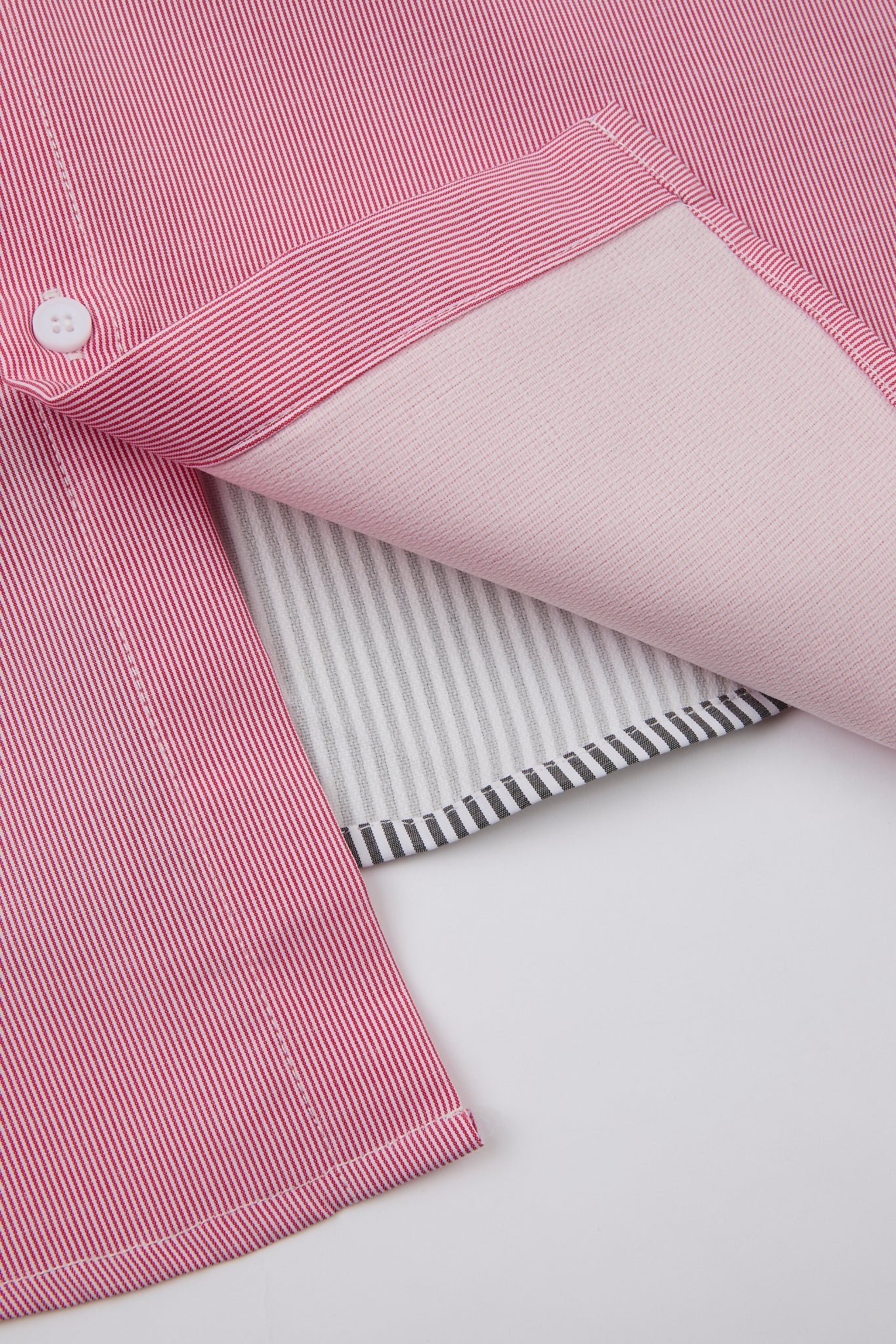 Layered Stripe Double-Overshirt