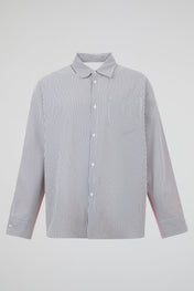 Layered Stripe Double-Overshirt