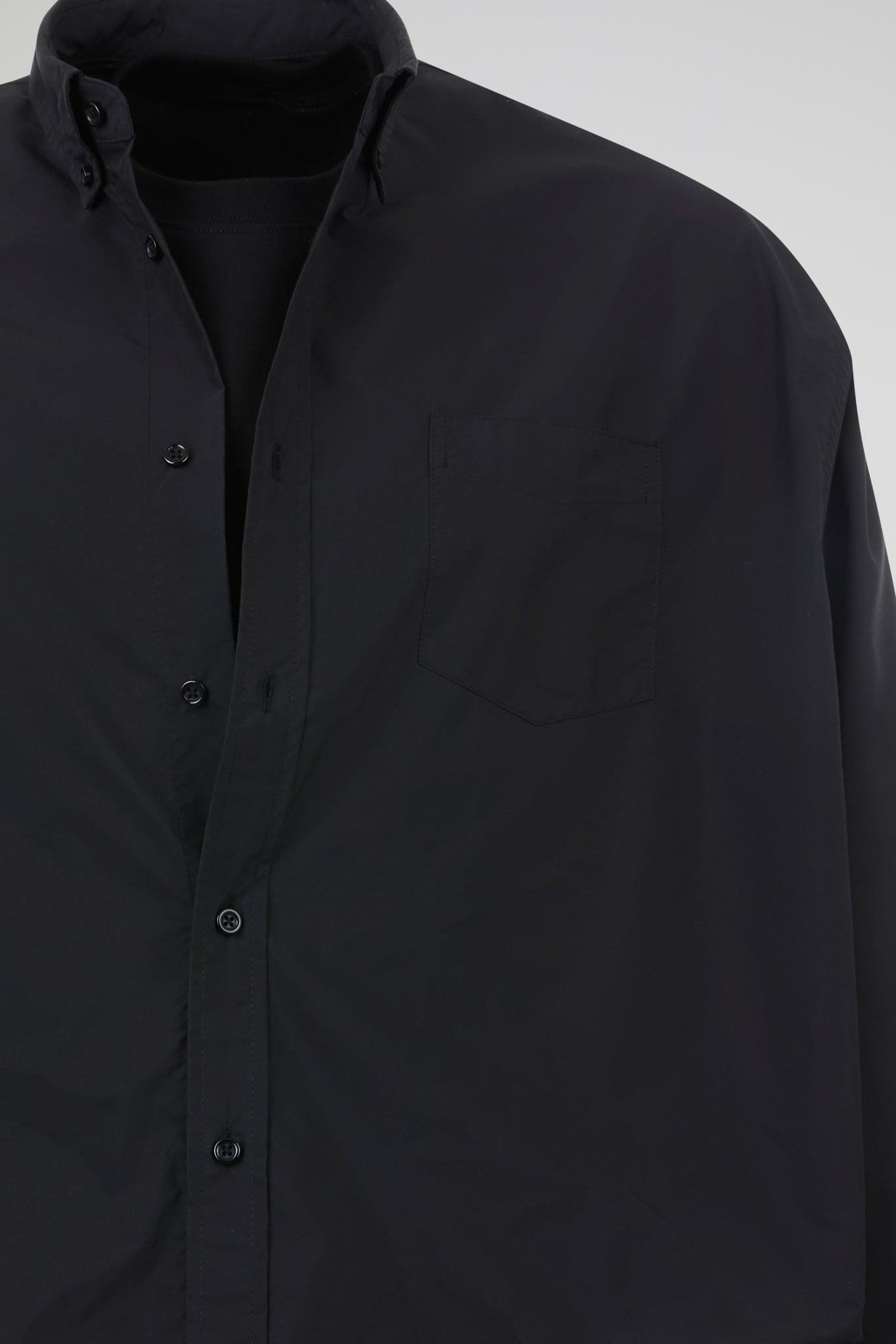 Black Cropped Overshirt