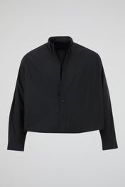 Black Cropped Overshirt