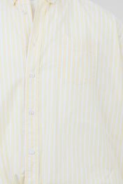 Lemon Stripe Cropped Overshirt