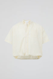 Lemon Stripe Cropped Overshirt