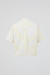 Lemon Stripe Cropped Overshirt