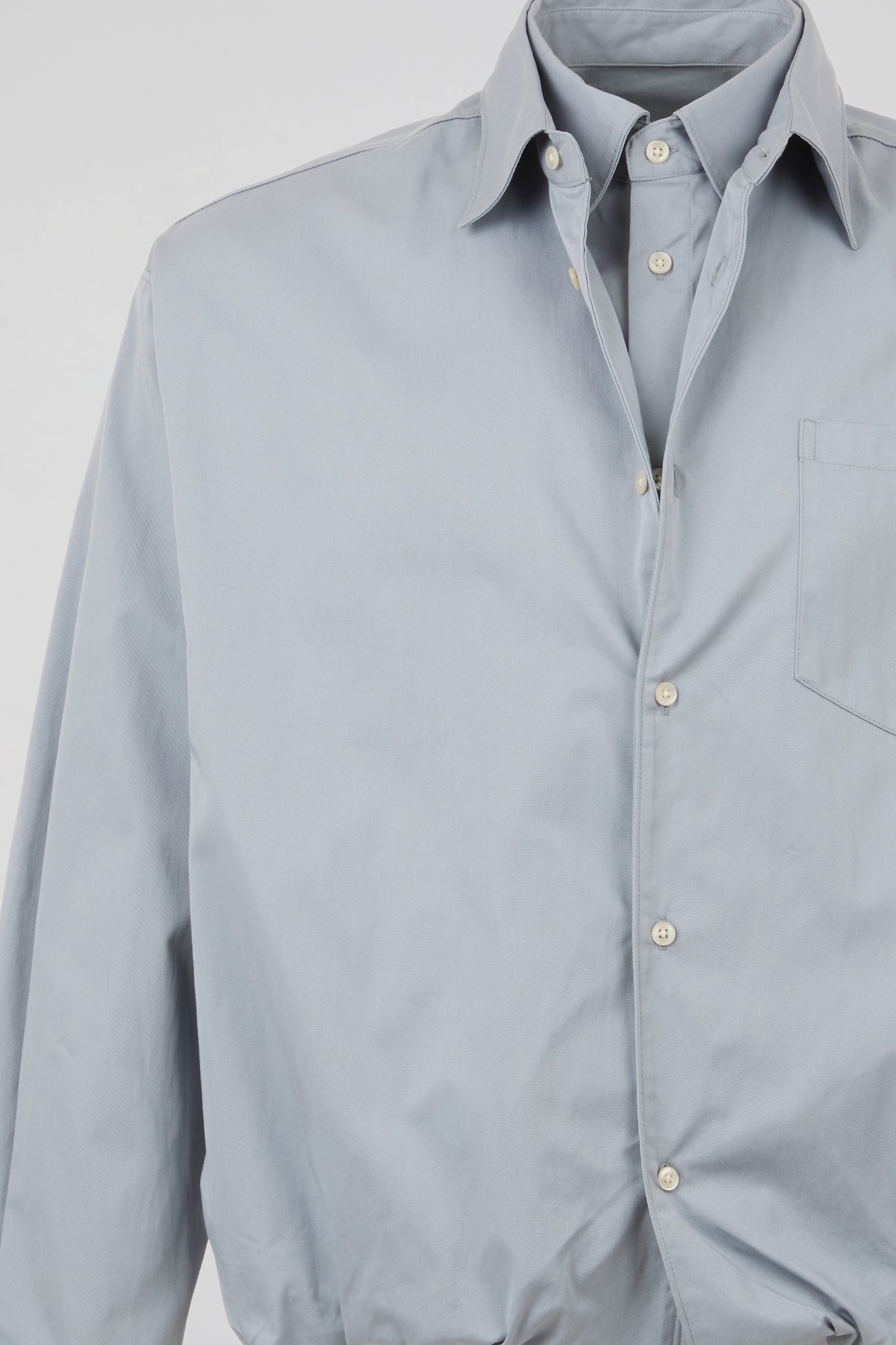 Blue Cropped Double Shirt