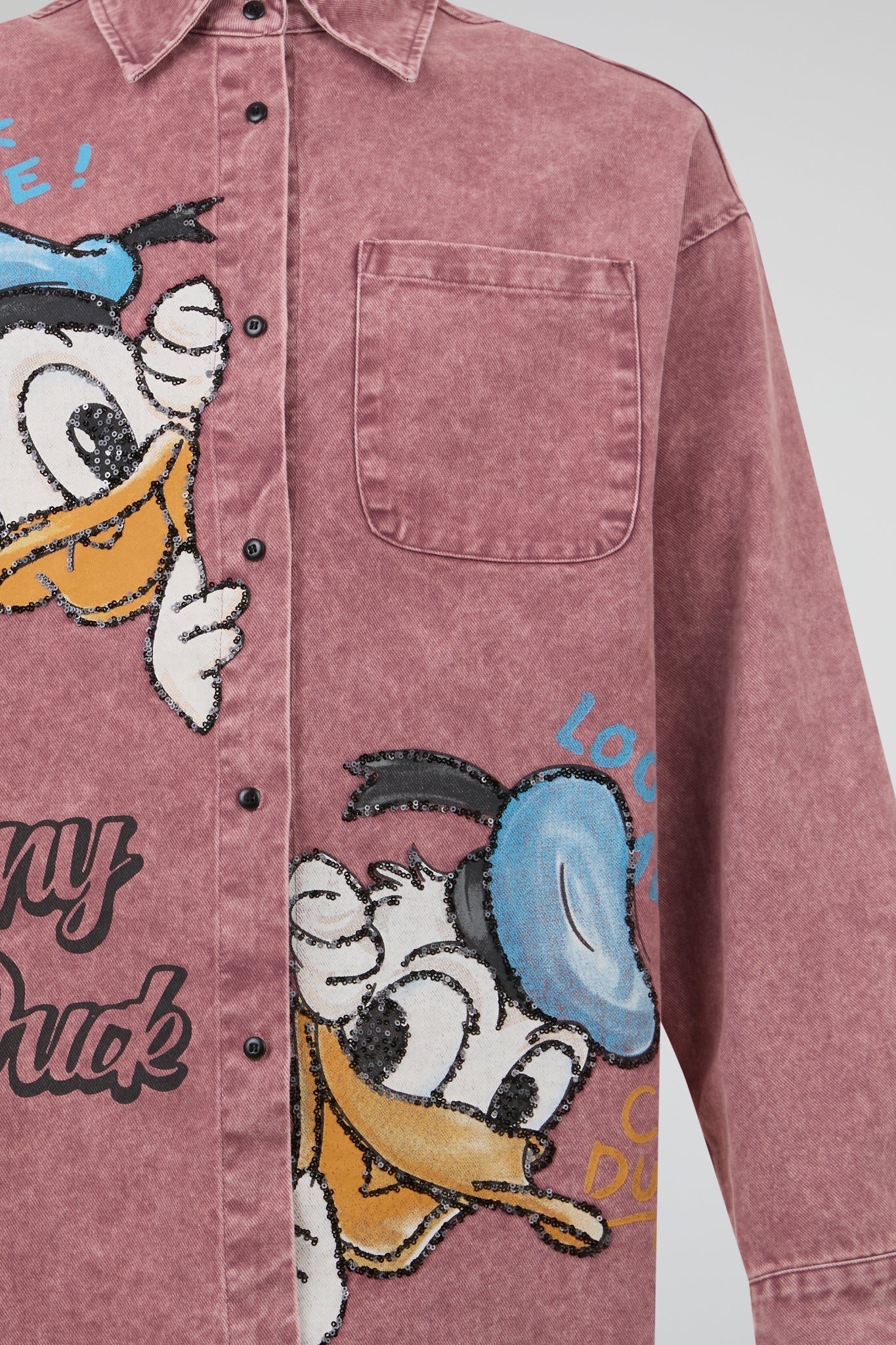 Sun-Faded Rose Graphic Long-Sleeve Shirt