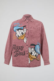 Sun-Faded Rose Graphic Long-Sleeve Shirt