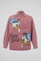 Sun-Faded Rose Graphic Long-Sleeve Shirt