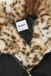 Leopard Collar Flight Jacket