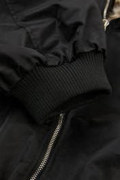 Leopard Collar Flight Jacket