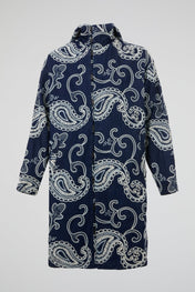 Paisley Embroidered Zip Coat