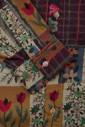 Patchwork Botanical Button-Up Shirt
