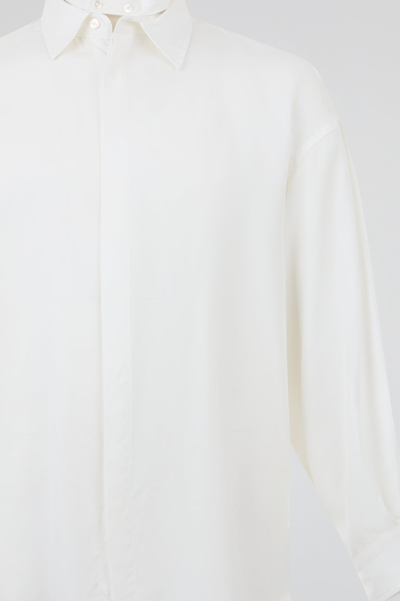 Ivory Minimal Button-Up Shirt