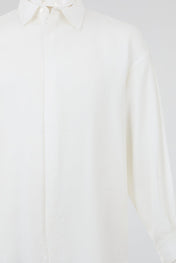 Ivory Minimal Button-Up Shirt
