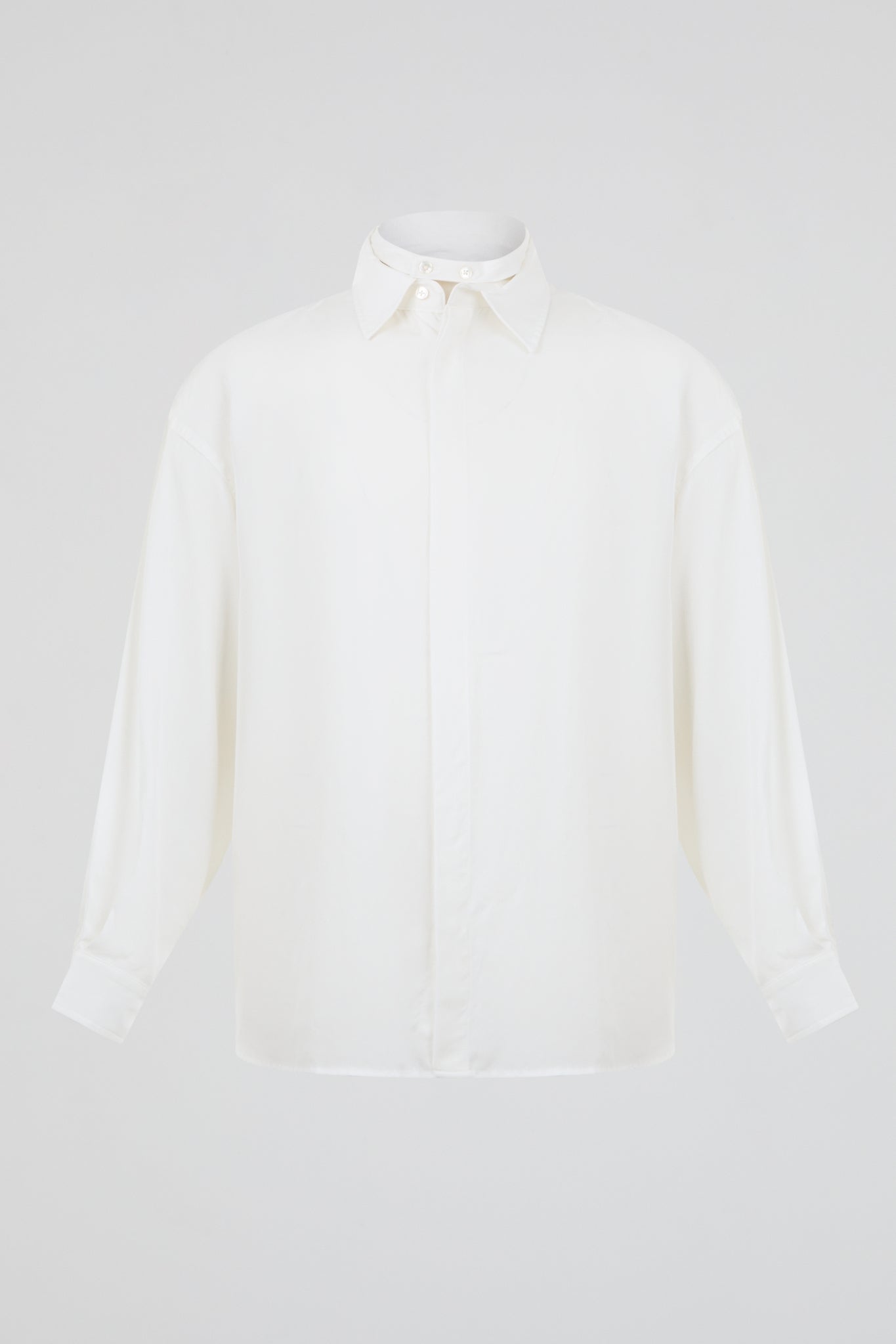 Ivory Minimal Button-Up Shirt