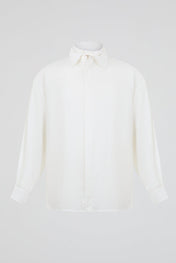 Ivory Minimal Button-Up Shirt