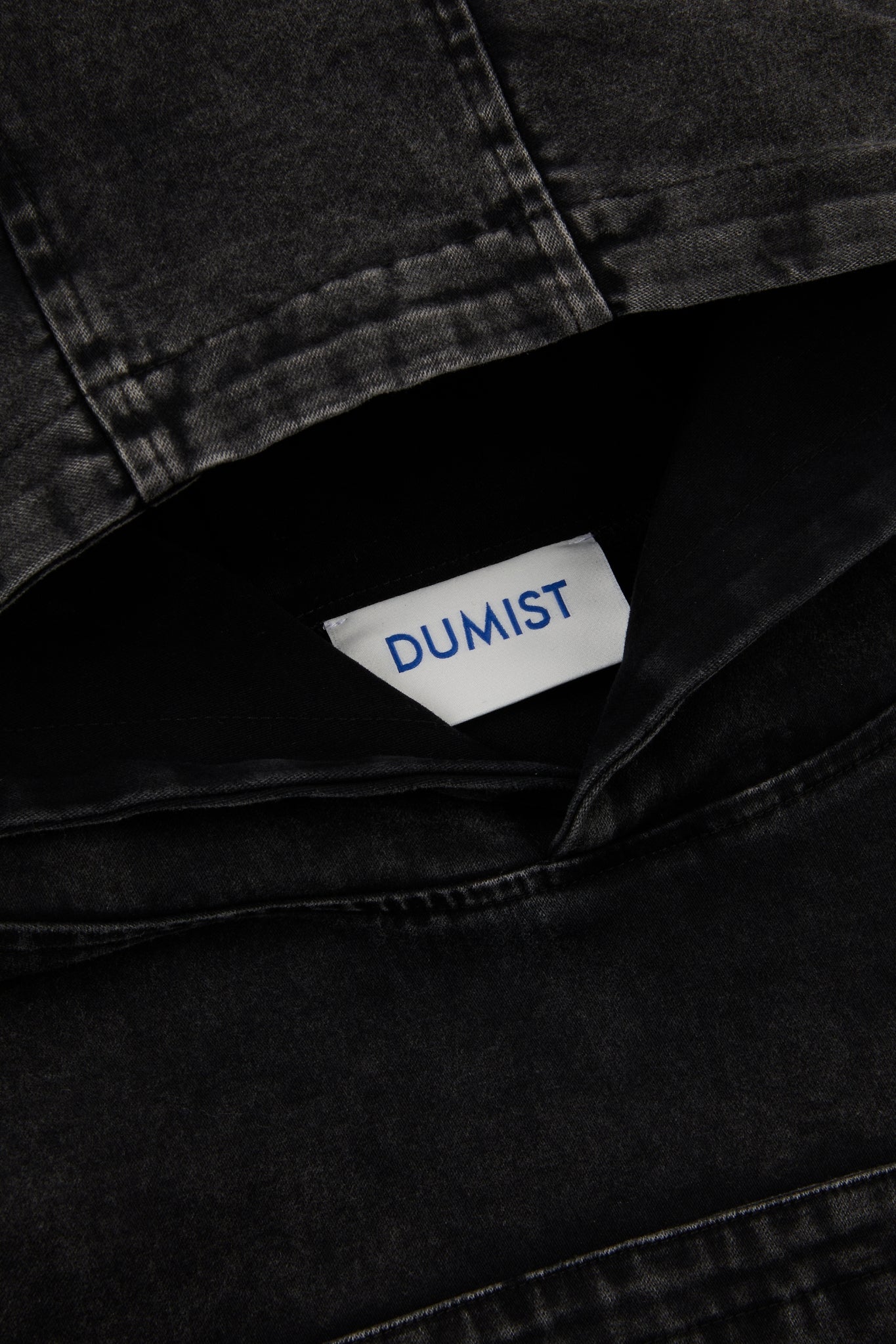 Asymmetric Panel Denim Hooded Jacket