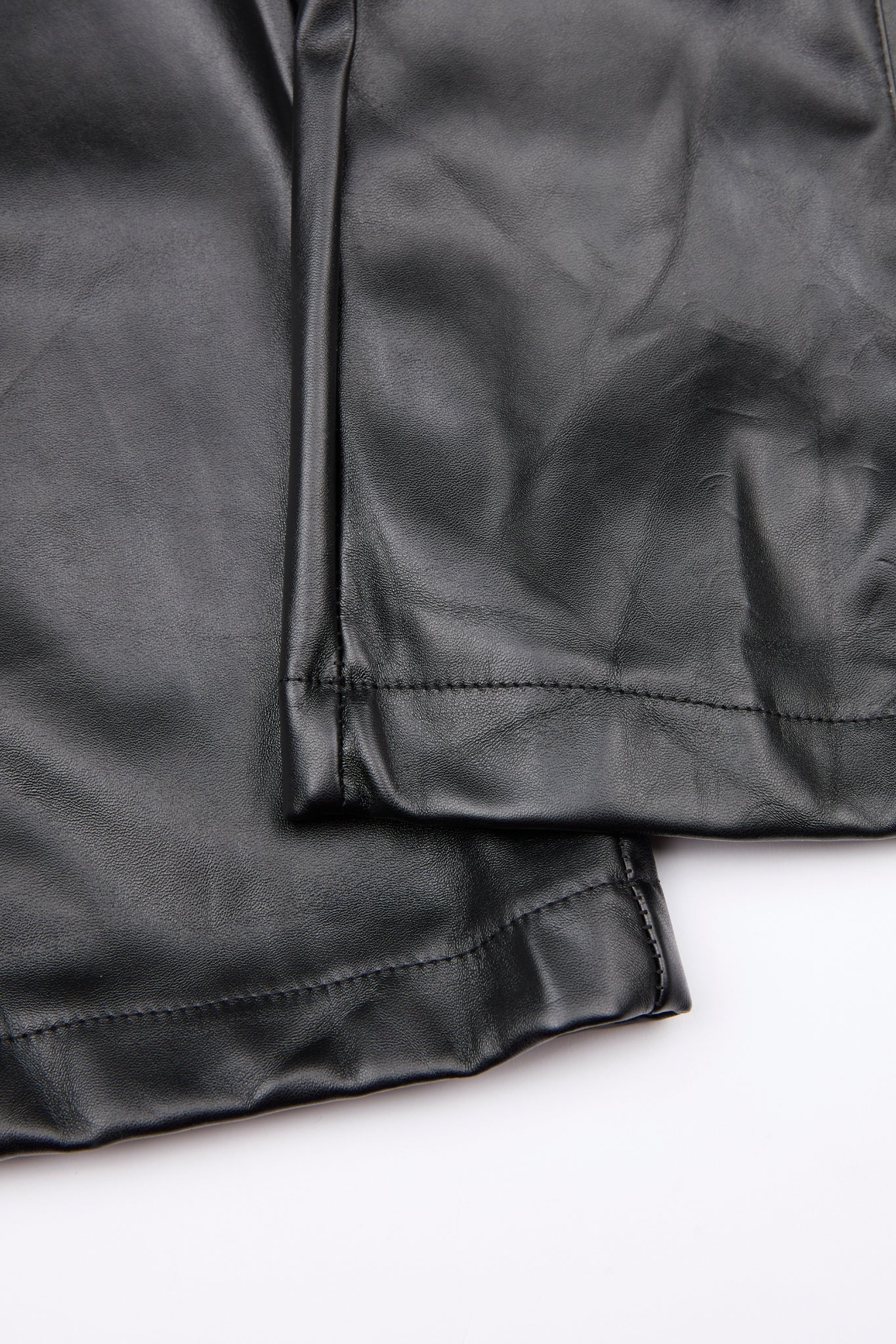 Lace-Up Faux Leather Flare Pants