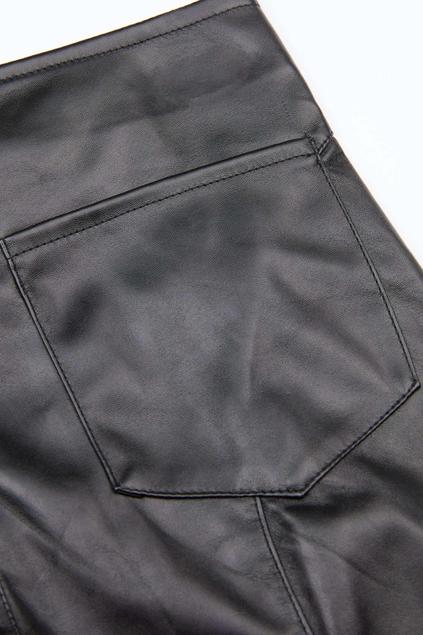 Lace-Up Faux Leather Flare Pants