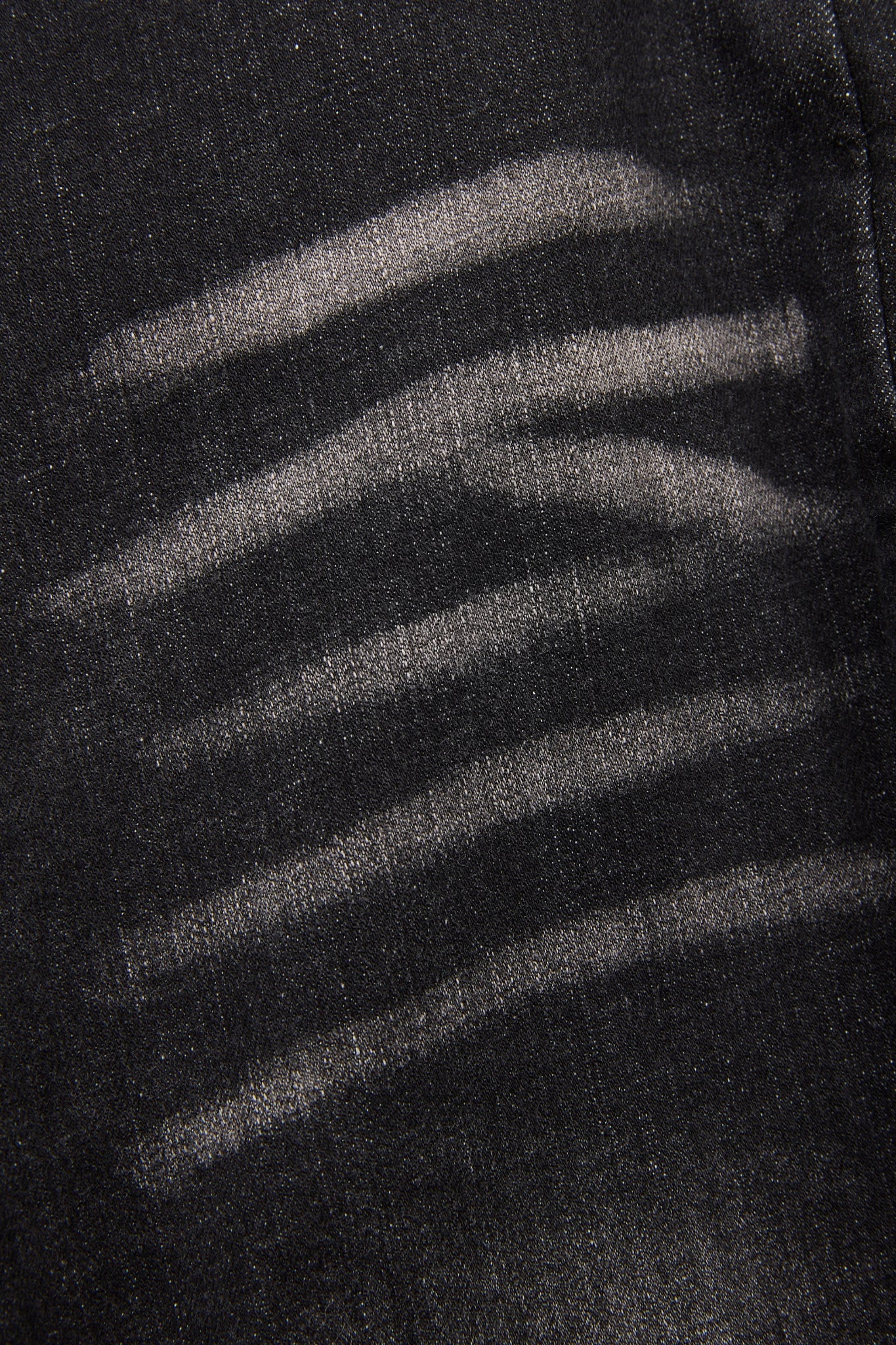 Black Draped Flare Denim Trousers