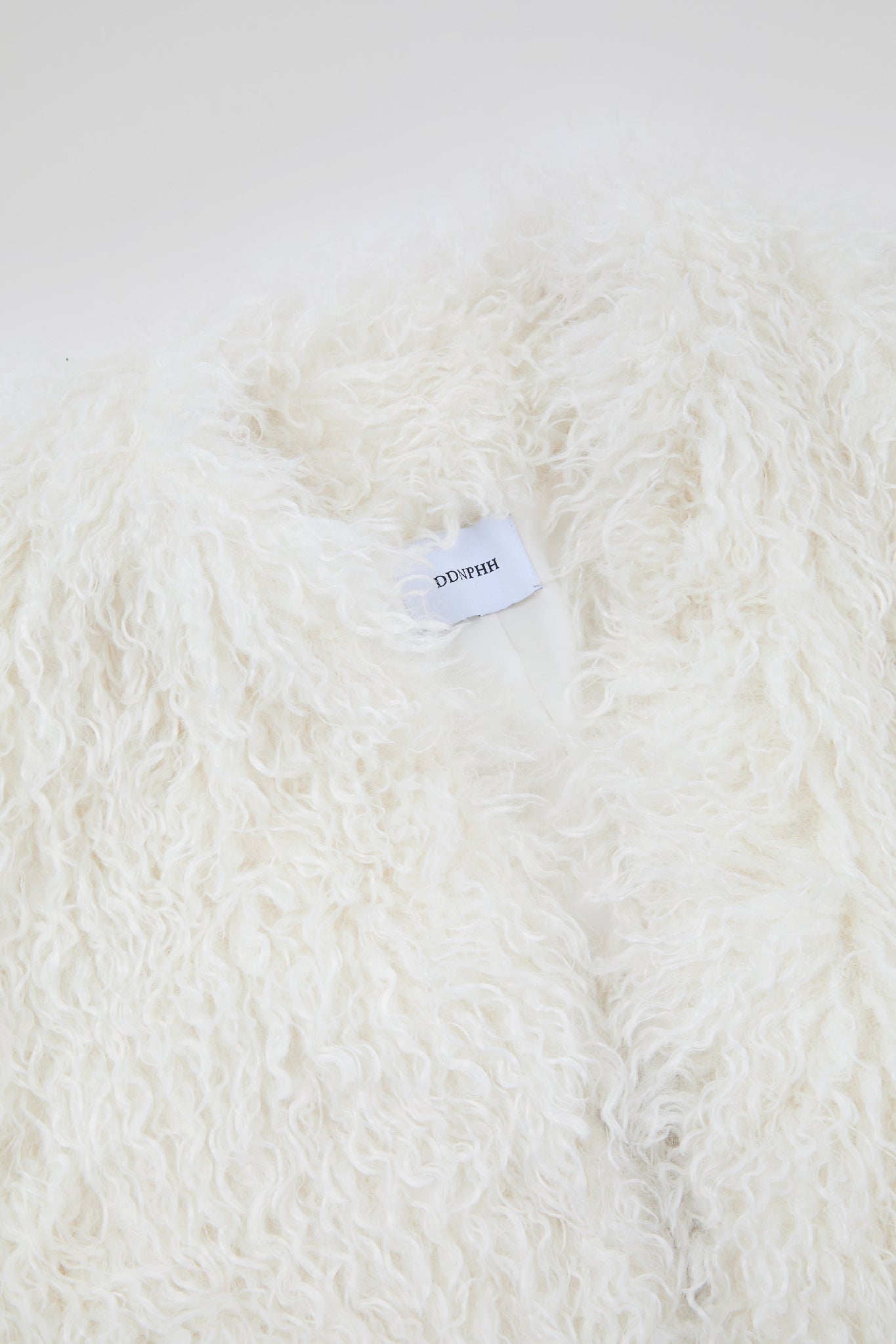 Ivory Cropped Fur Jacket