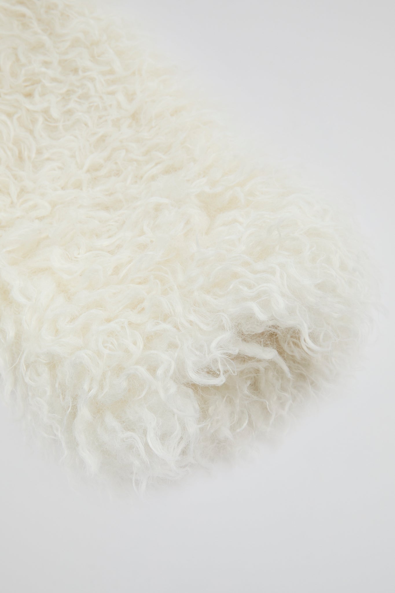 Ivory Cropped Fur Jacket