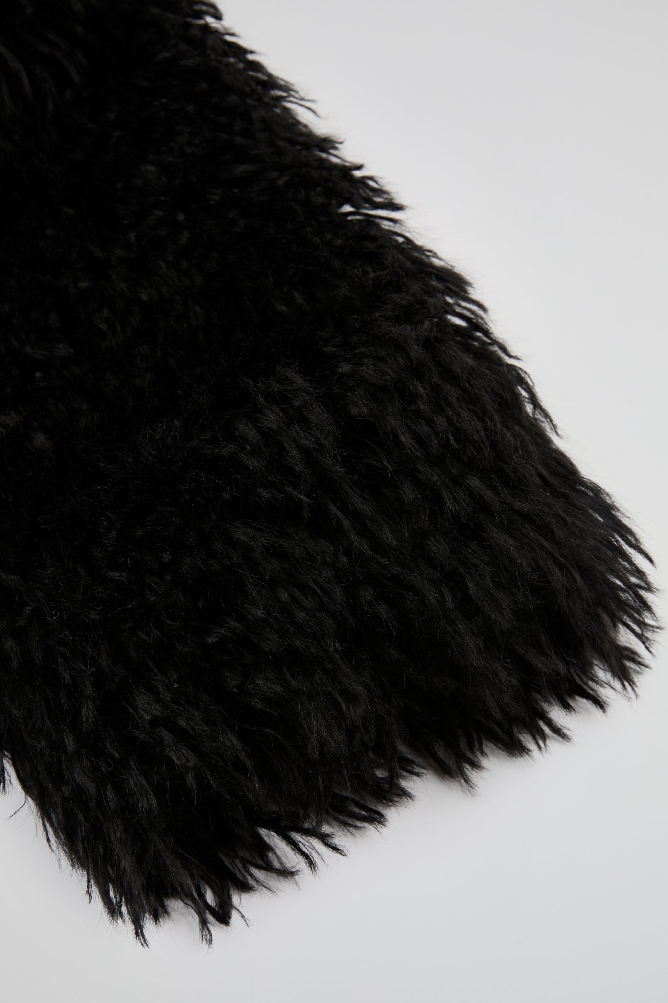 Black Cropped Fur Jacket