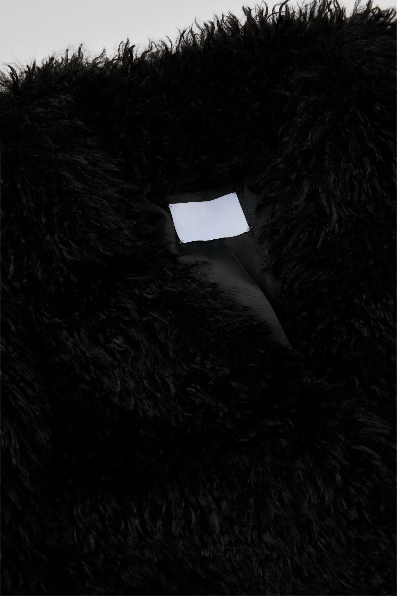 Black Cropped Fur Jacket