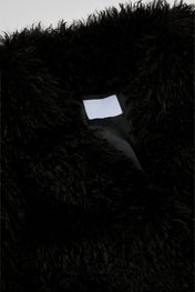 Black Cropped Fur Jacket