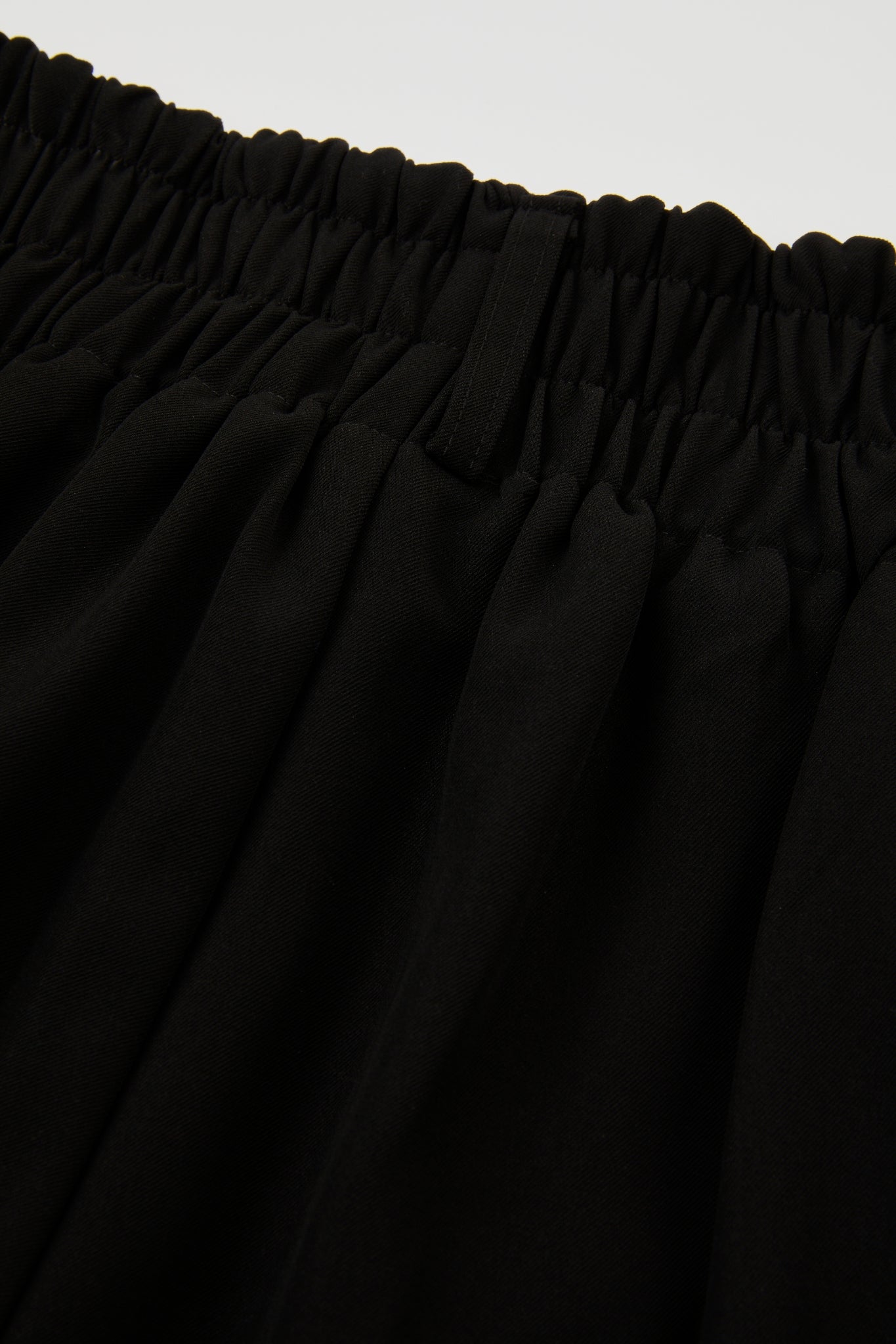 Black Utility Pleat Wide Trousers