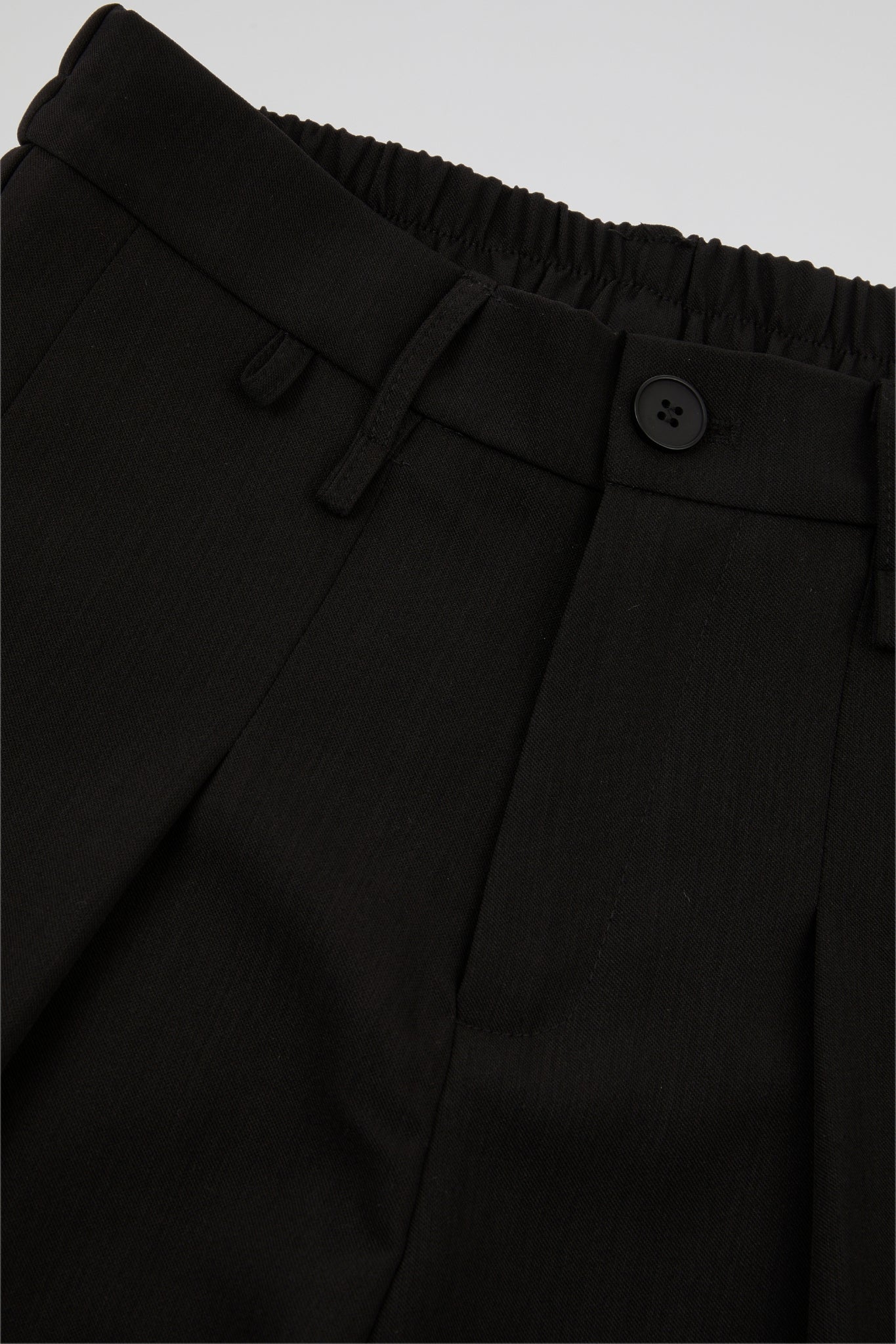 Black Tailored Wide-Leg Trousers