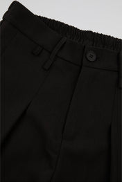 Black Tailored Wide-Leg Trousers