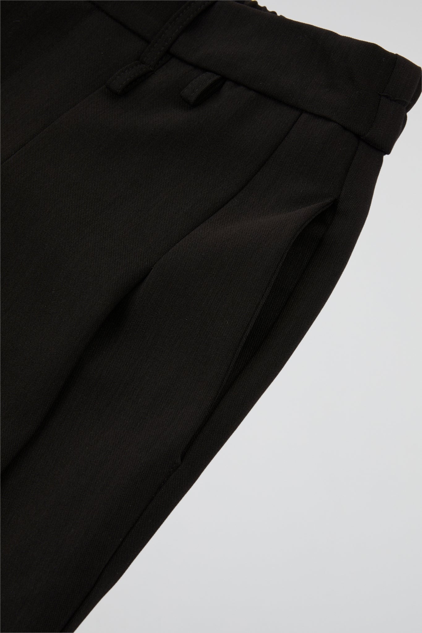 Black Tailored Wide-Leg Trousers