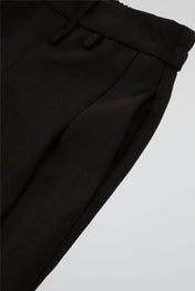 Black Tailored Wide-Leg Trousers