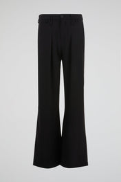 Black Tailored Wide-Leg Trousers