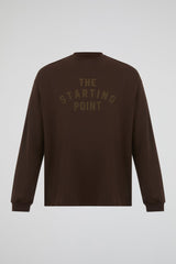 Brown Oversized Long Sleeve T-Shirt