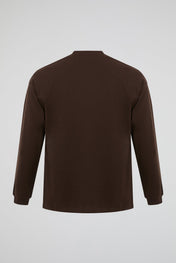 Brown Oversized Long Sleeve T-Shirt