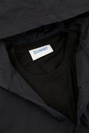 Black Hooded Button Shirt