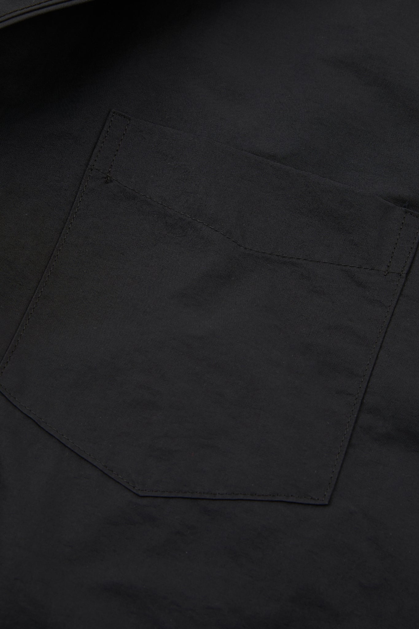 Black Hooded Button Shirt